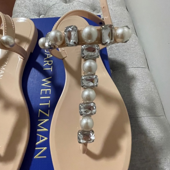 Stuart Weitzman Goldie Crystal Jelly Sandal - Picture 6 of 8